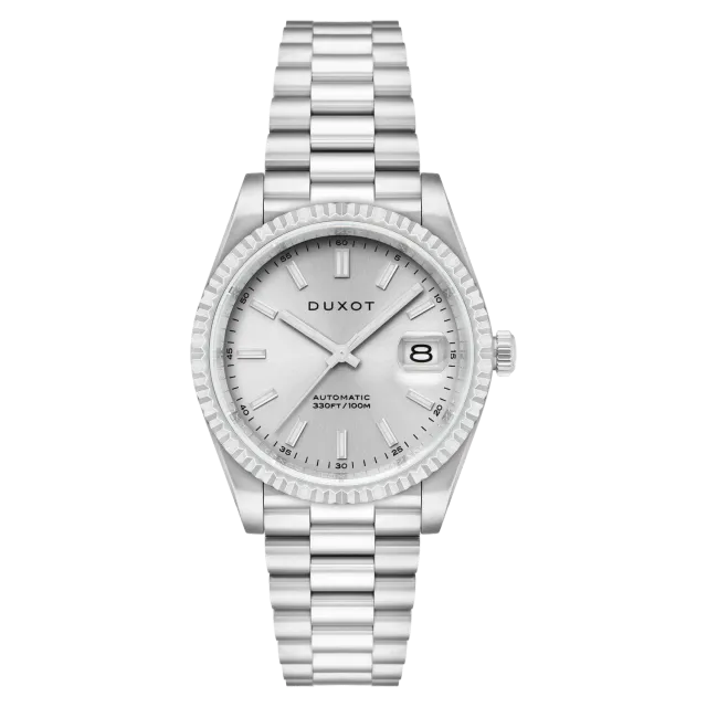 Duxot Marcel Automatic klokke Sunray Silver 40 mm