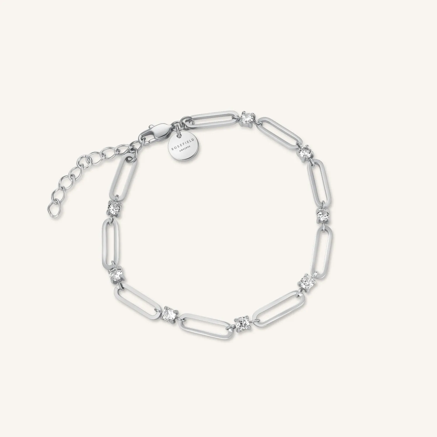Rosefield Essentials Round Stones Bracelet armbånd gull og sølv justerbart