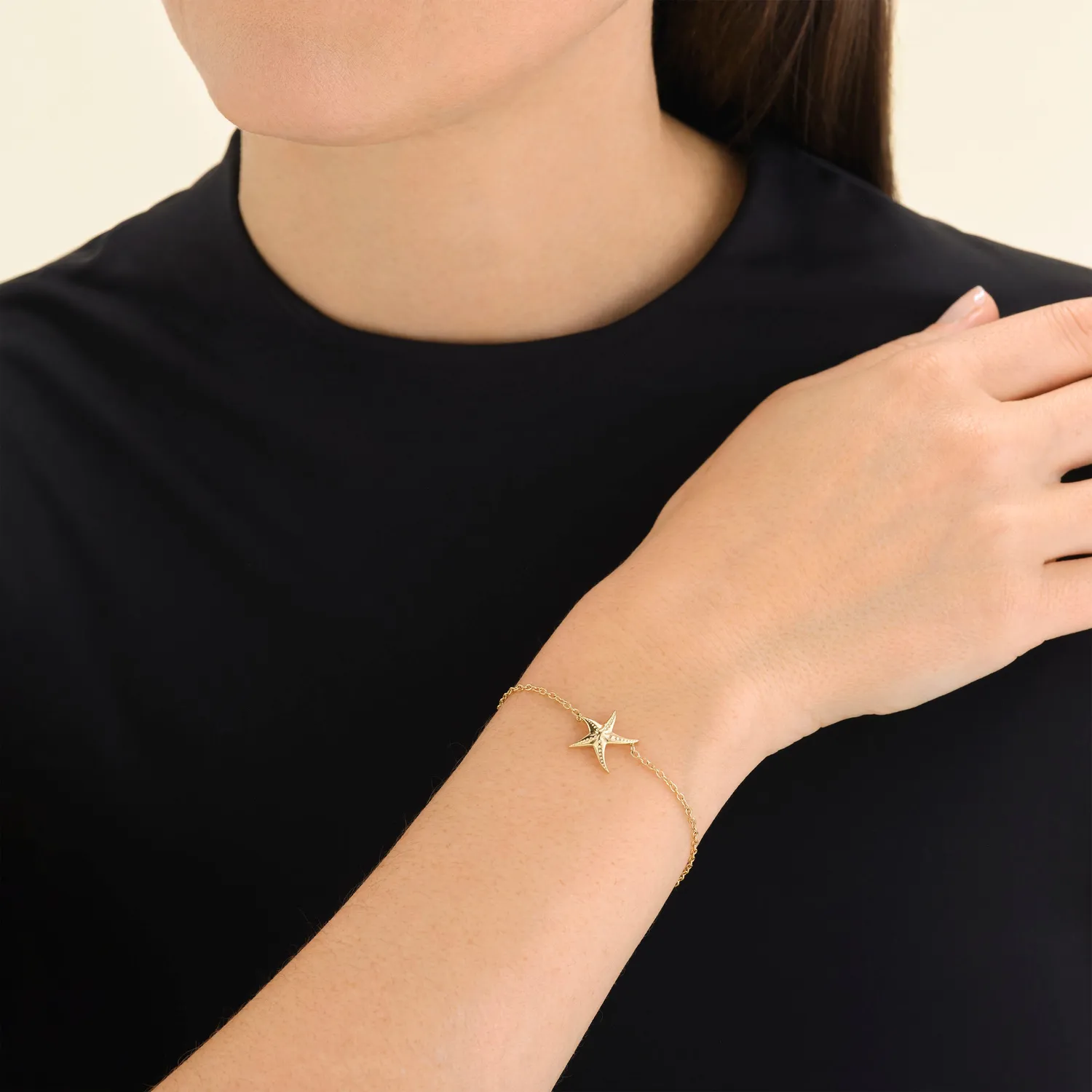 Rosefield Essentials Seastar Bracelet armbånd gull og sølv