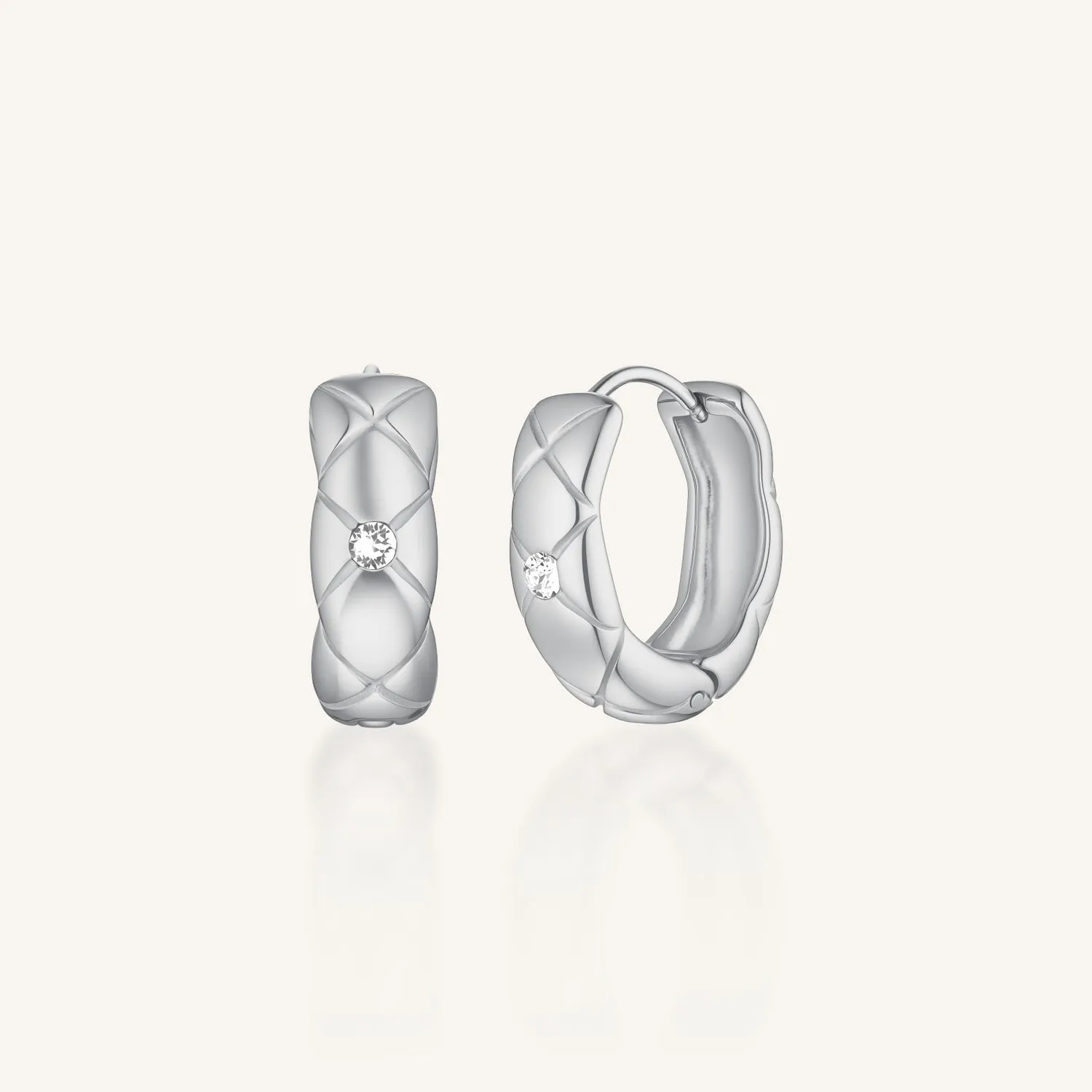 Rosefield Crystals Crystal Star Hoops øreringer, gull