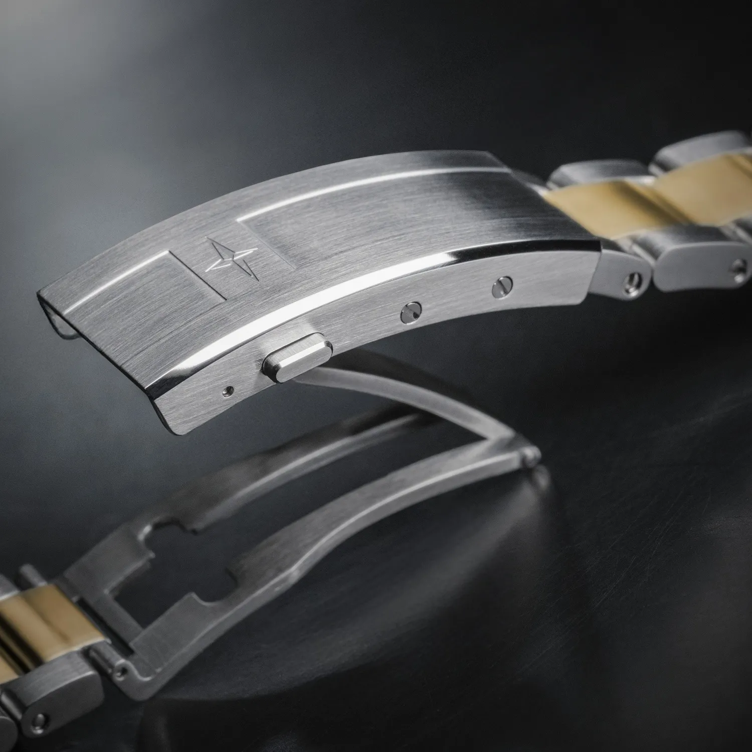 DAVOSA Ternos WaveSlide clasp TriaLink-lås i bicolor gull