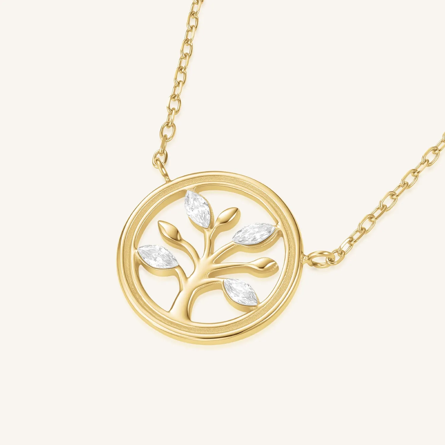 Rosefield Tree of Life Necklace halskjede gullbelagt