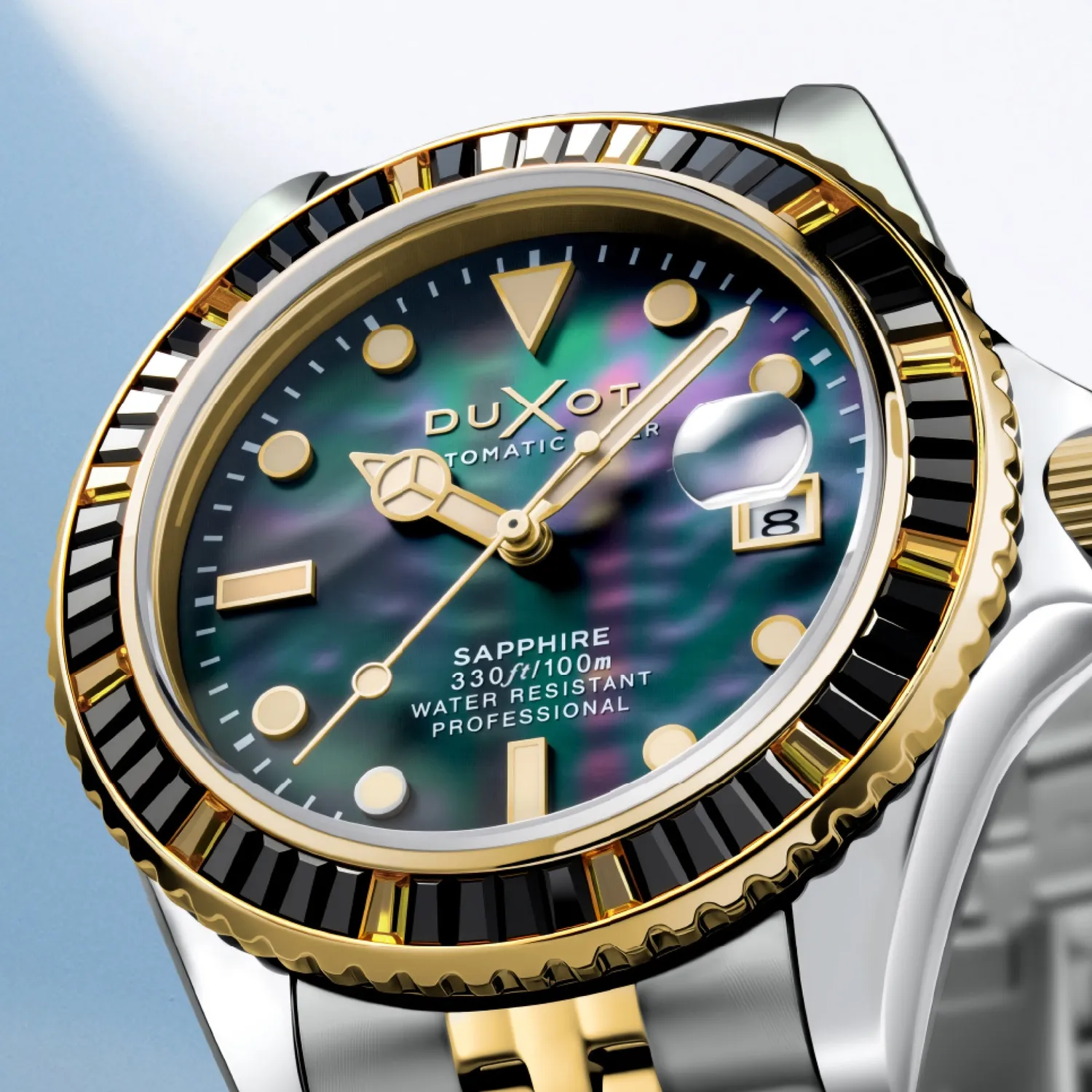Duxot Atlantica 40 Rainbow Automatic Black Mop klokke