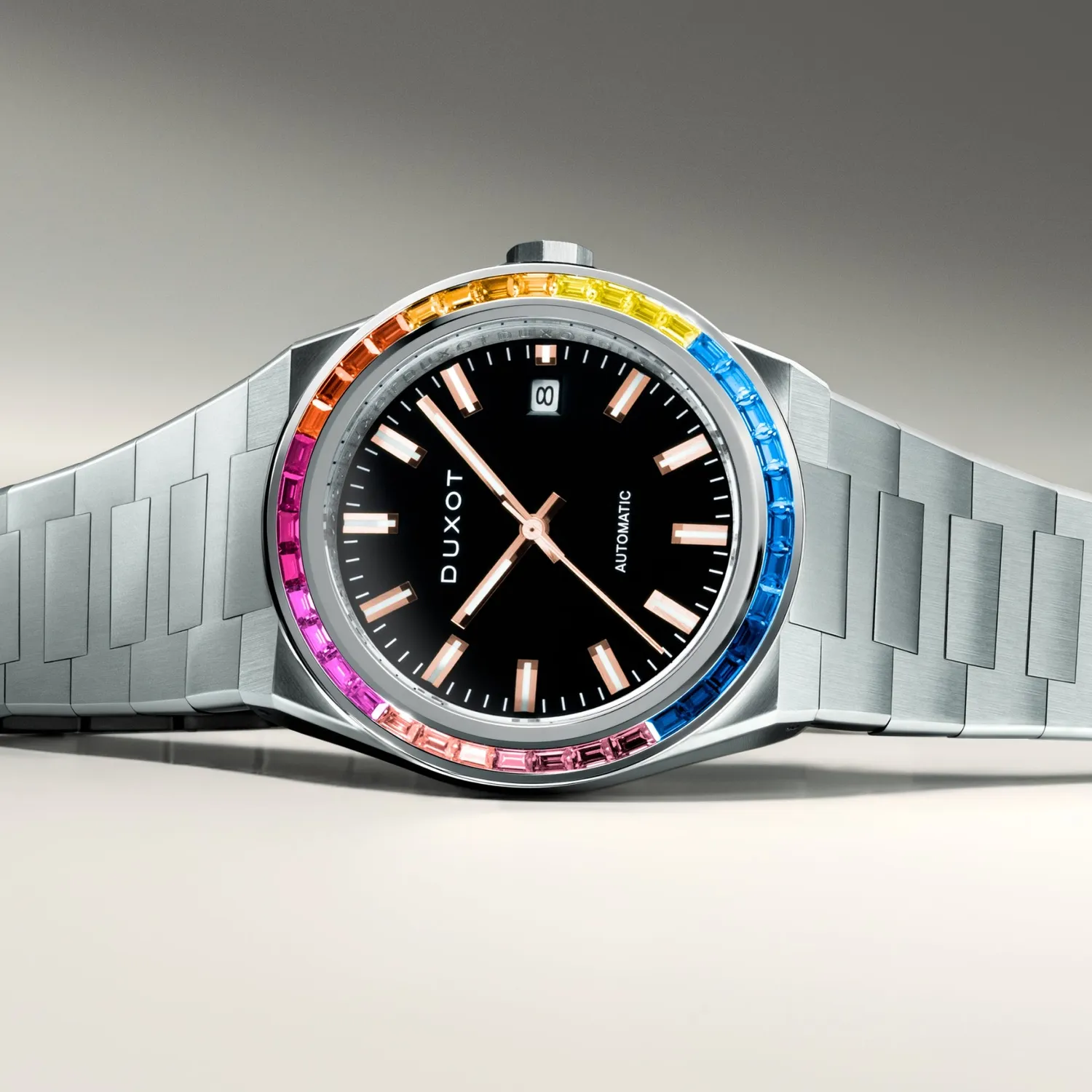 Duxot Alicante klokke Sable Rainbow 39 steiner utskiftbar bezel