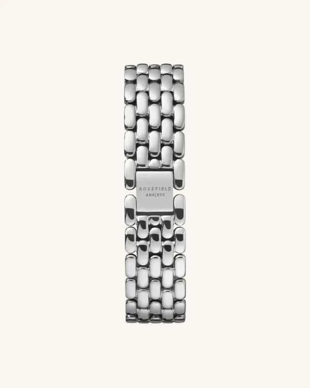 Rosefield Silver Strap klokkerem sølv 16 mm rustfritt stål