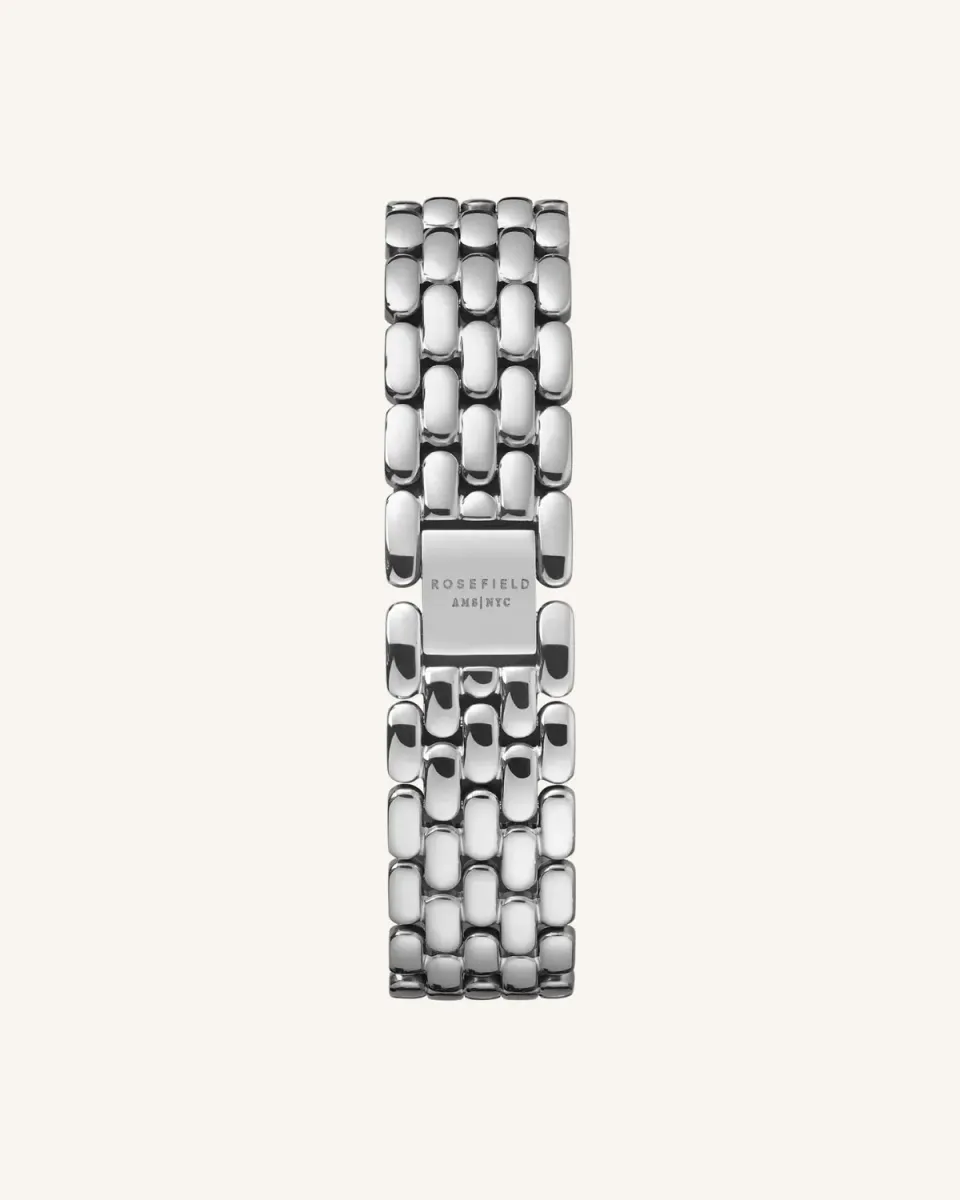 Rosefield Silver Strap klokkerem sølv 16 mm rustfritt stål