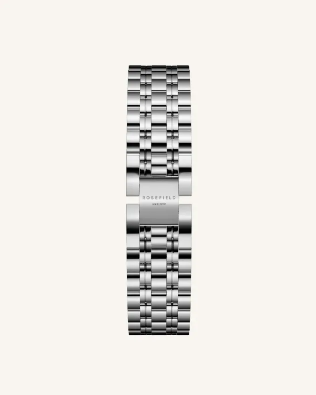 Rosefield Silver Steel Strap klokkerem 22 mm sølv i stål