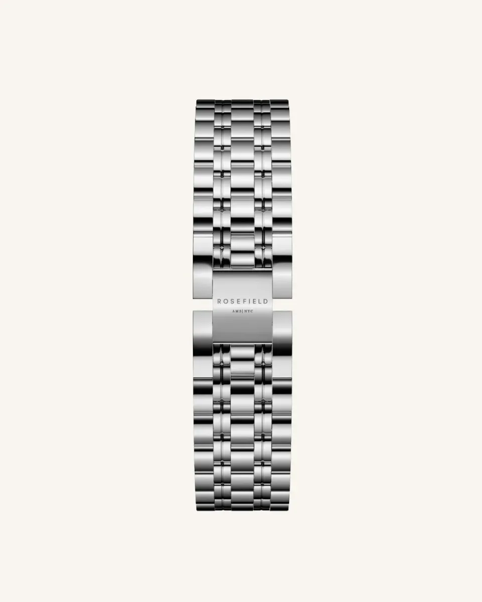 Rosefield Silver Steel Strap klokkerem 22 mm sølv i stål