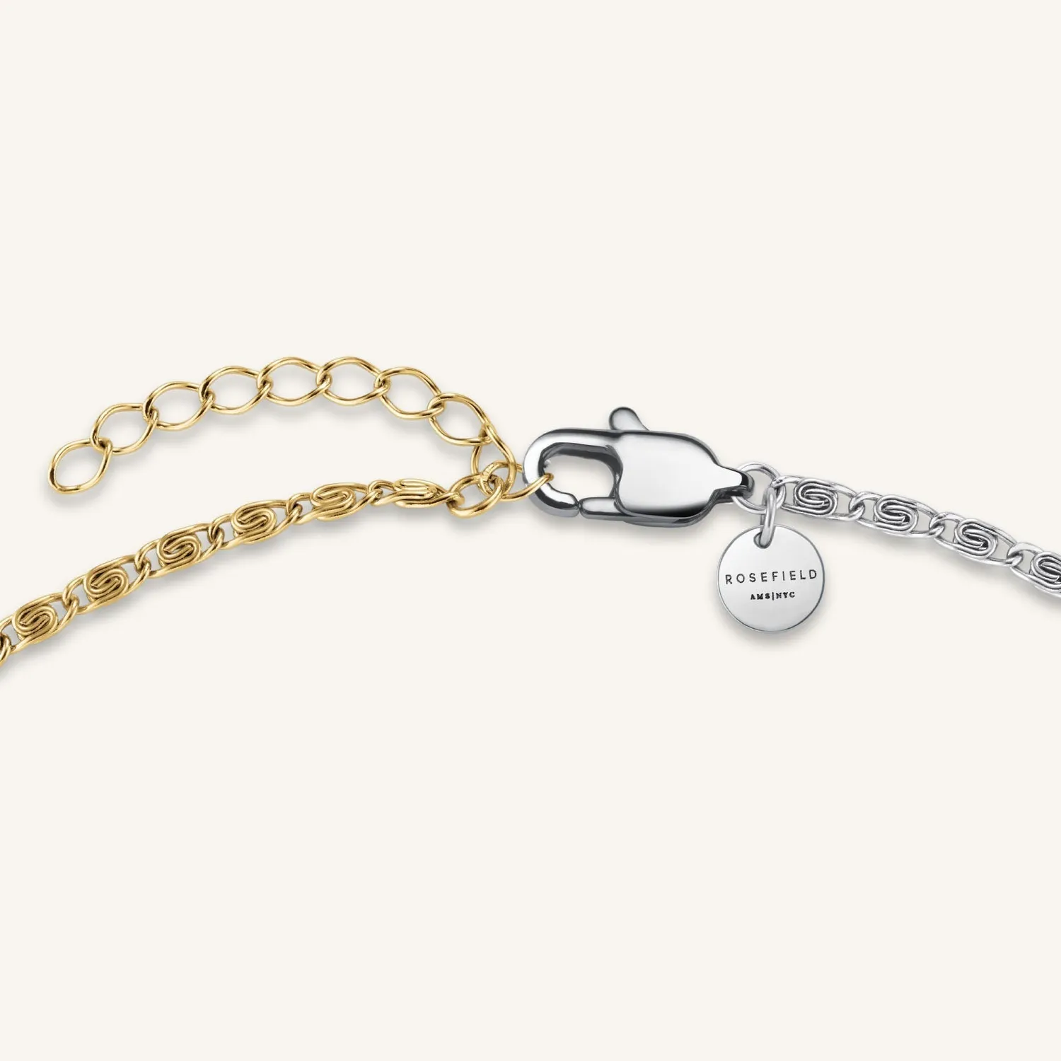 Rosefield Duotone Swirl armbånd – justerbar lengde