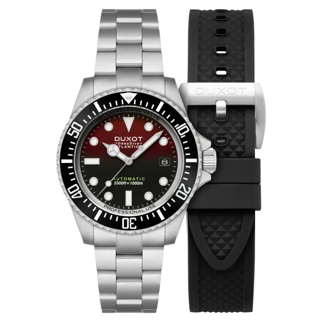 Duxot Atlantica Deep Dive Automatic Limited Edition klokke Scarlet Red