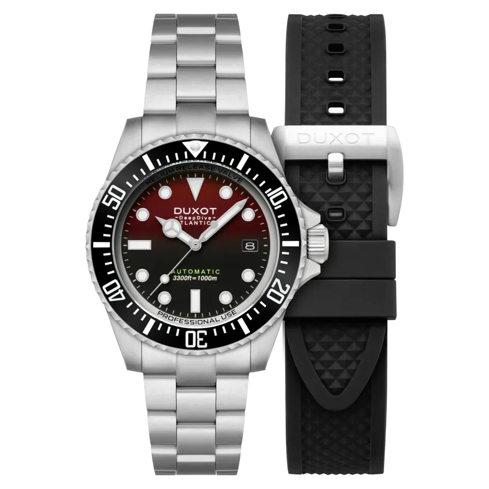 Duxot Atlantica Deep Dive Automatic Limited Edition klokke Scarlet Red