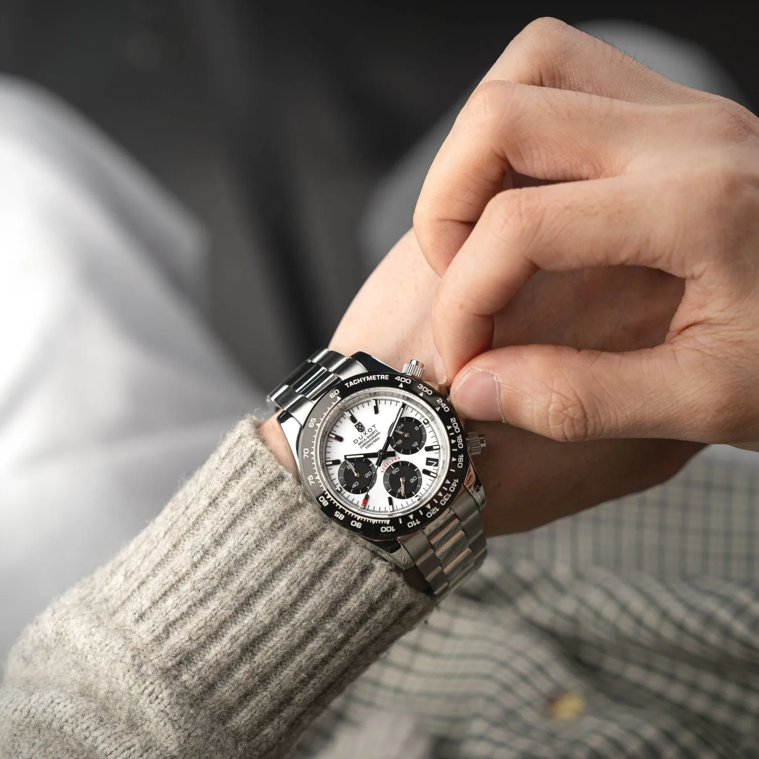 Duxot Accelero Insignia White kronograf klokke 40 mm