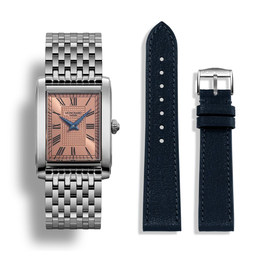 MonChard Limited Edition Salmon on Bracelet klokke med lenke 24,9 mm