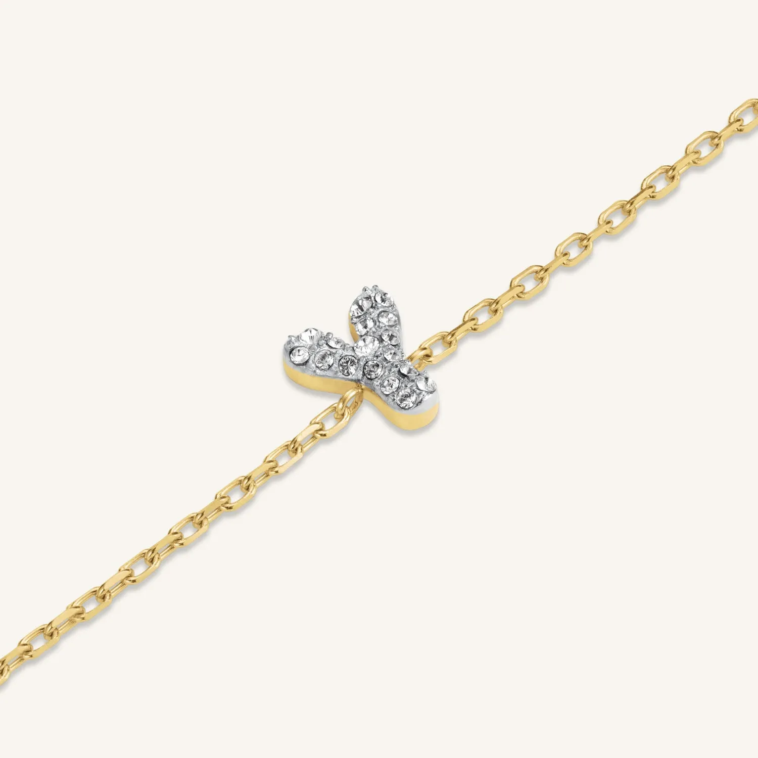 Rosefield Crystal Letter Y armbånd Y gullbelagt
