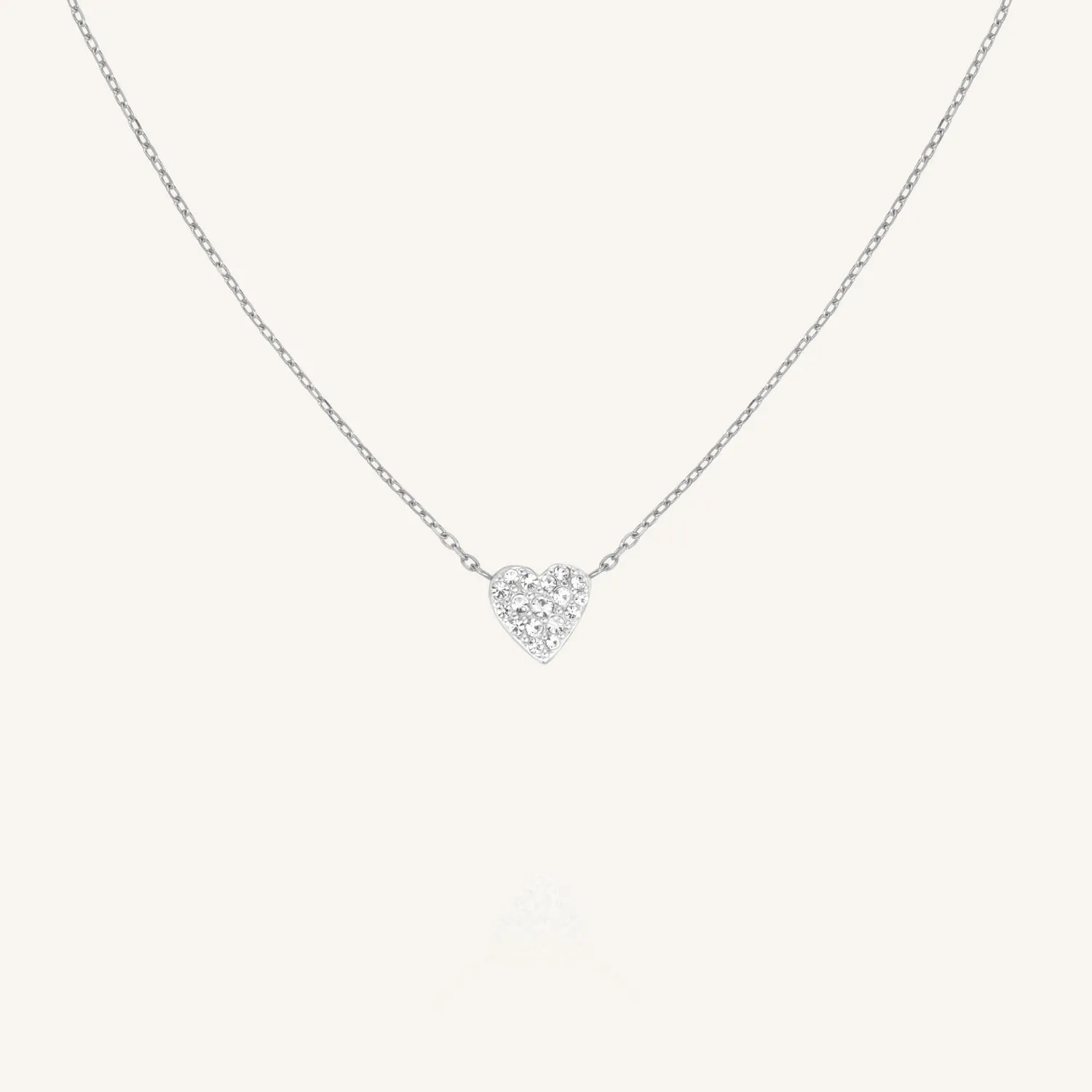 Rosefield Pavé Heart Necklace halskjede gull