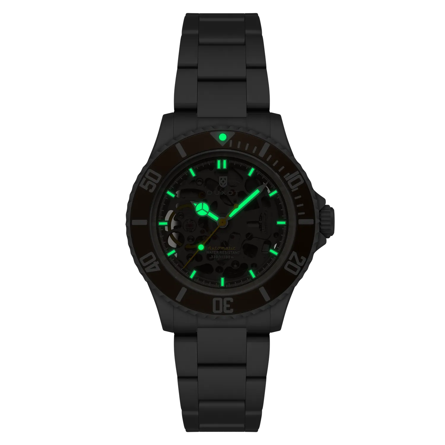 Duxot Atlantica Burnt Almond skeleton dykkerklokke automatisk 100 m