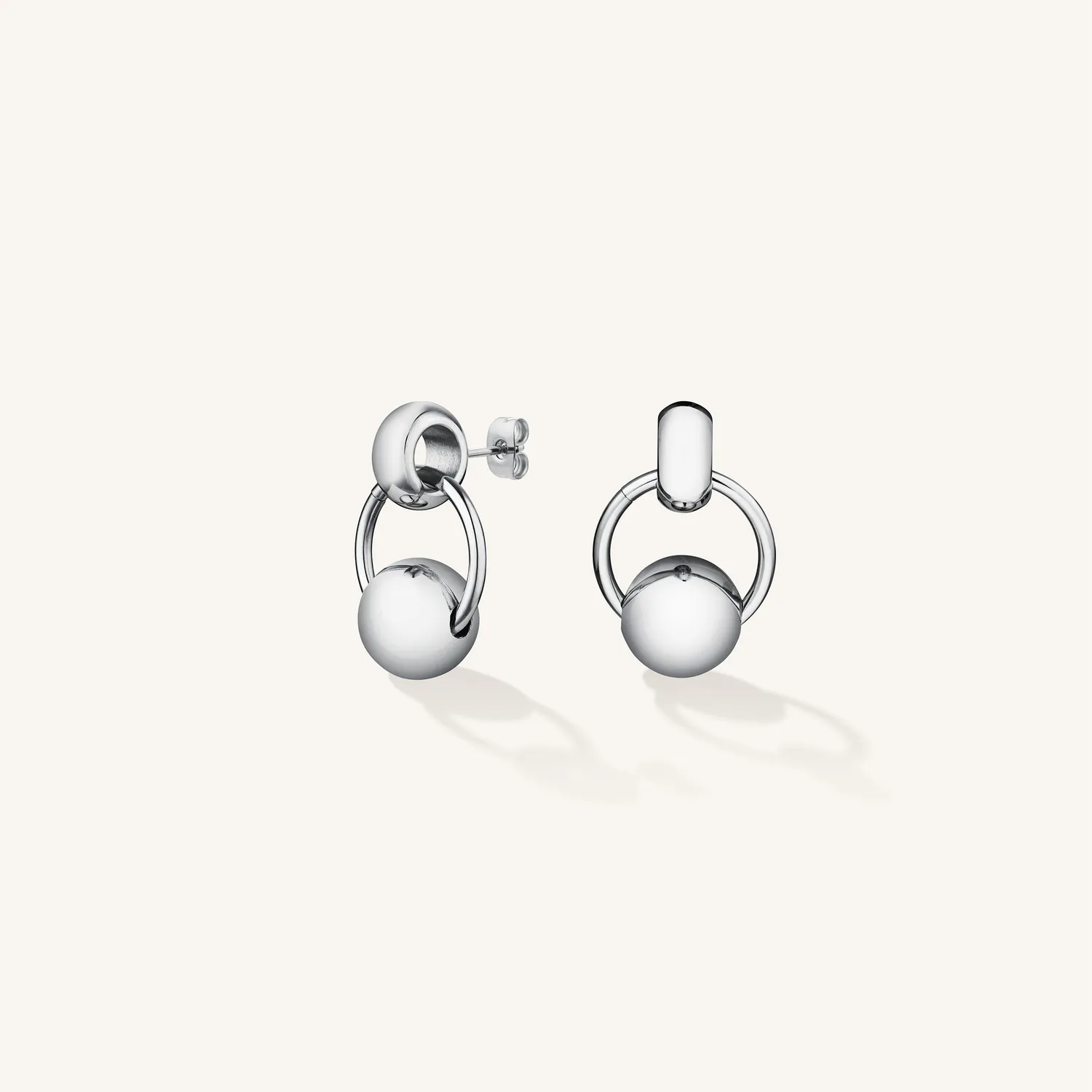 Rosefield Essentials Chunky Roll Hoops øredobber gull