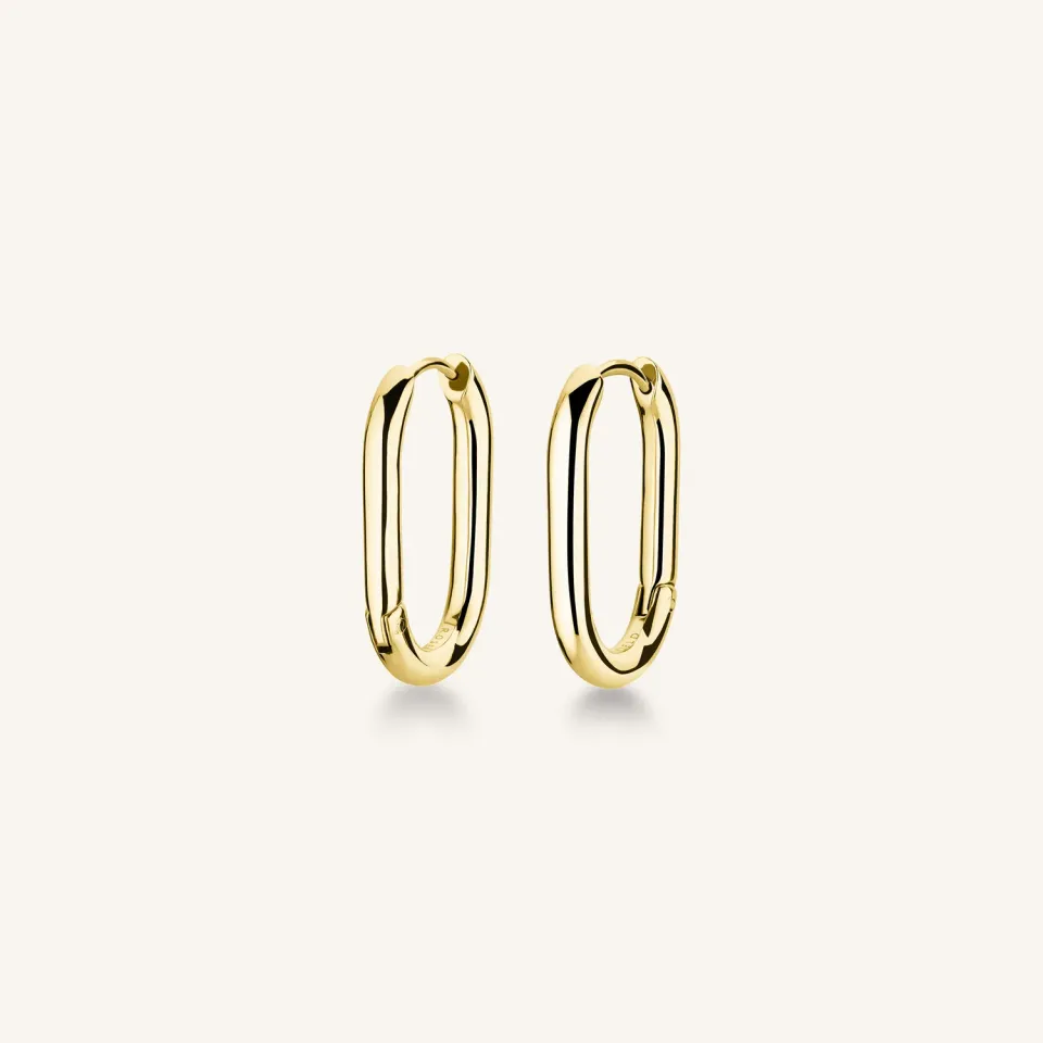 Rosefield Essentials Small Oval Hoops øreringer gull og sølv