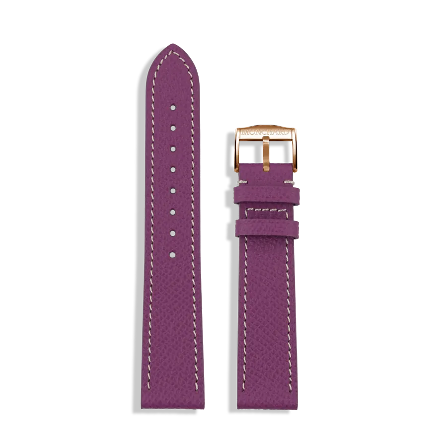 MonChard Epsom Purple klokkerem, 18 mm, kalveskinn