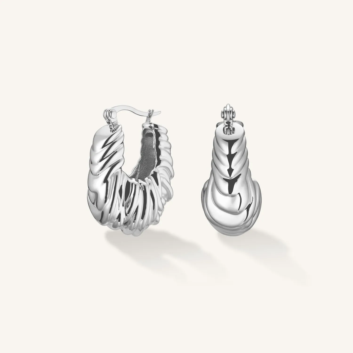 Rosefield Knotted Hoops øredobber gull