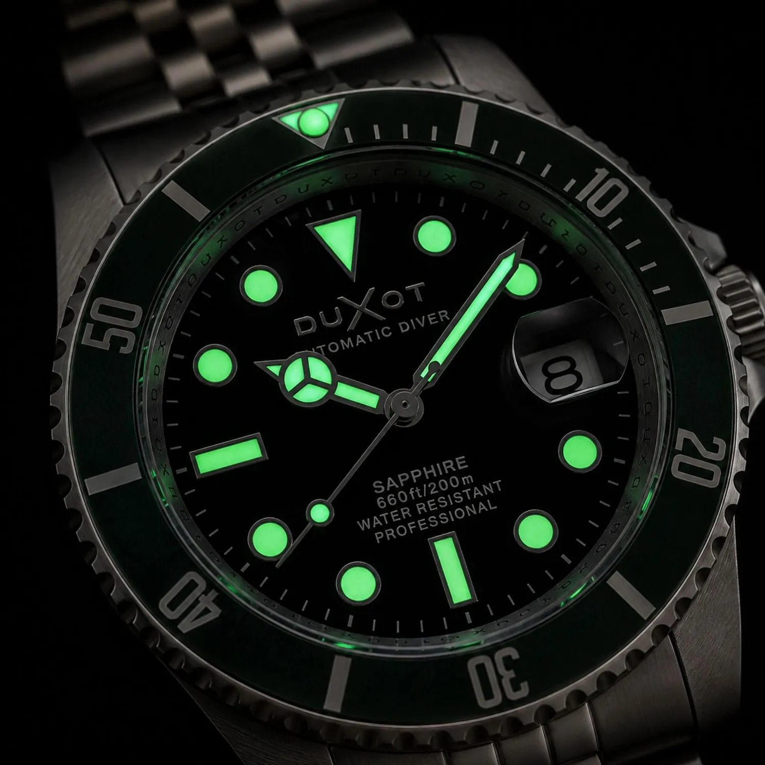 Duxot Atlantica Diver Automatic Pitch Black dykkerklokke