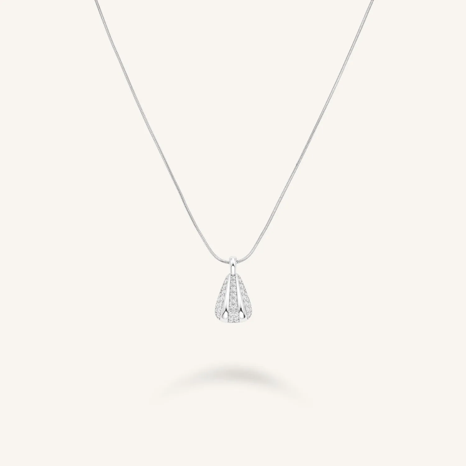 Rosefield Essentials Pave Striped Necklace kjede gull/sølv 42–46 cm