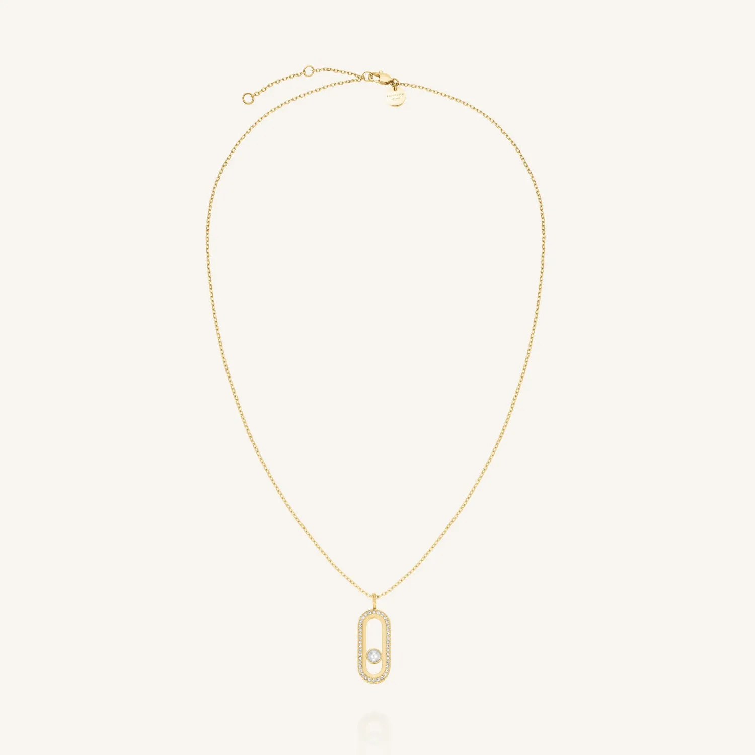 Rosefield Pearl Crystals Necklace halskjede gullbelagt 45–49 cm