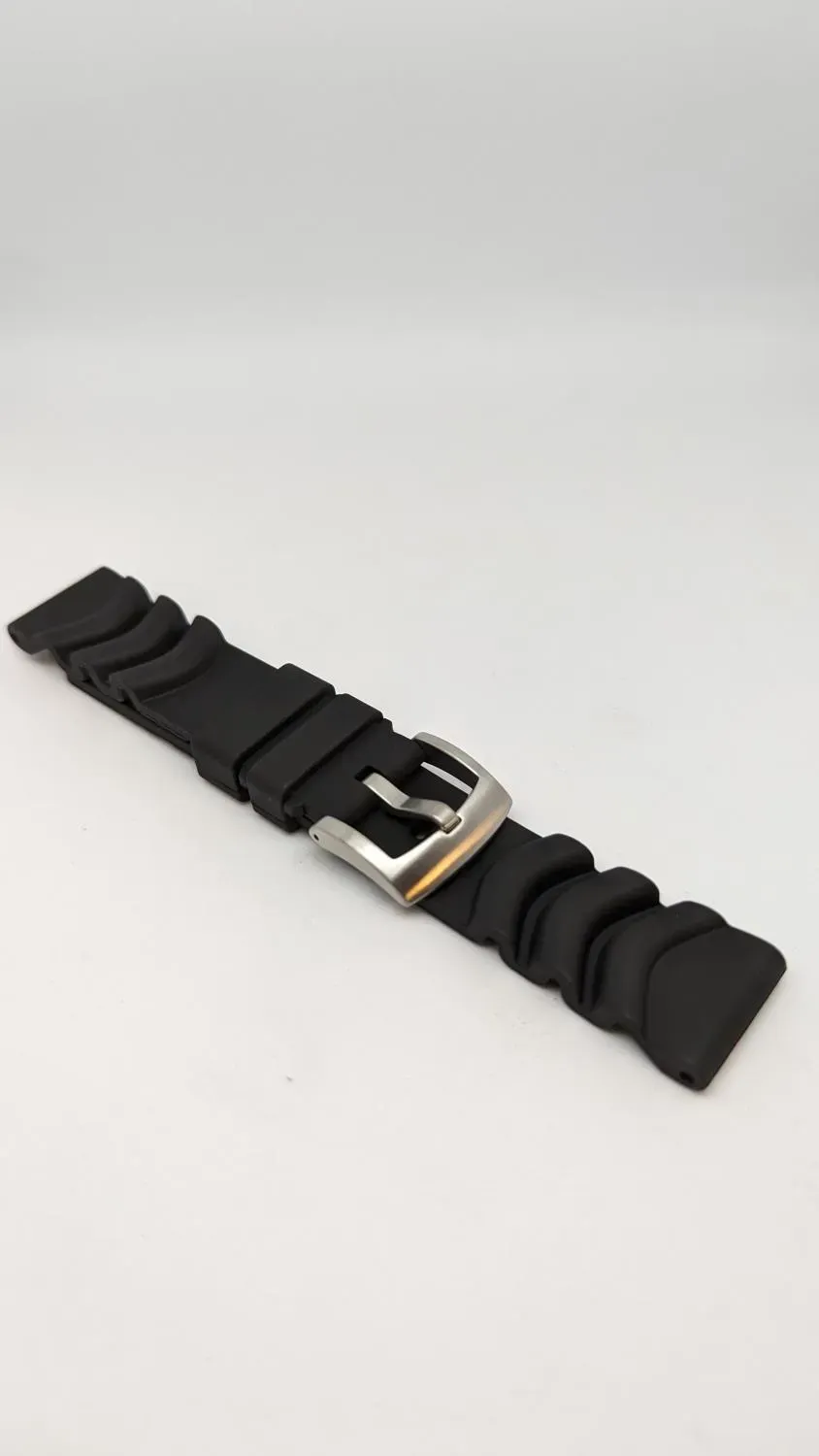 Perfekt Ur Rem FKM Materiale 20mm Soft klokkerem sort 20 mm vanntett