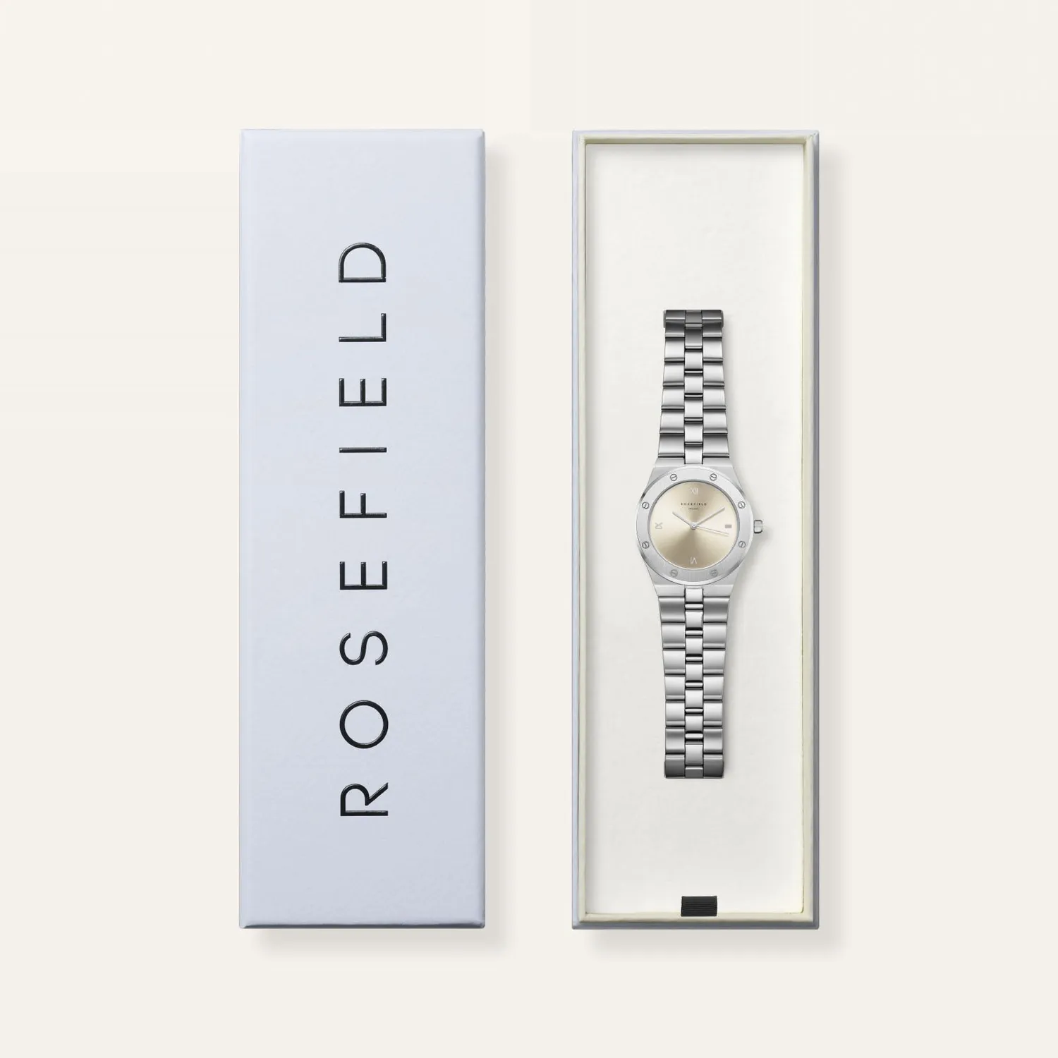 Rosefield Rose Silver armbåndsur sølvfarget 33,23 × 40 mm
