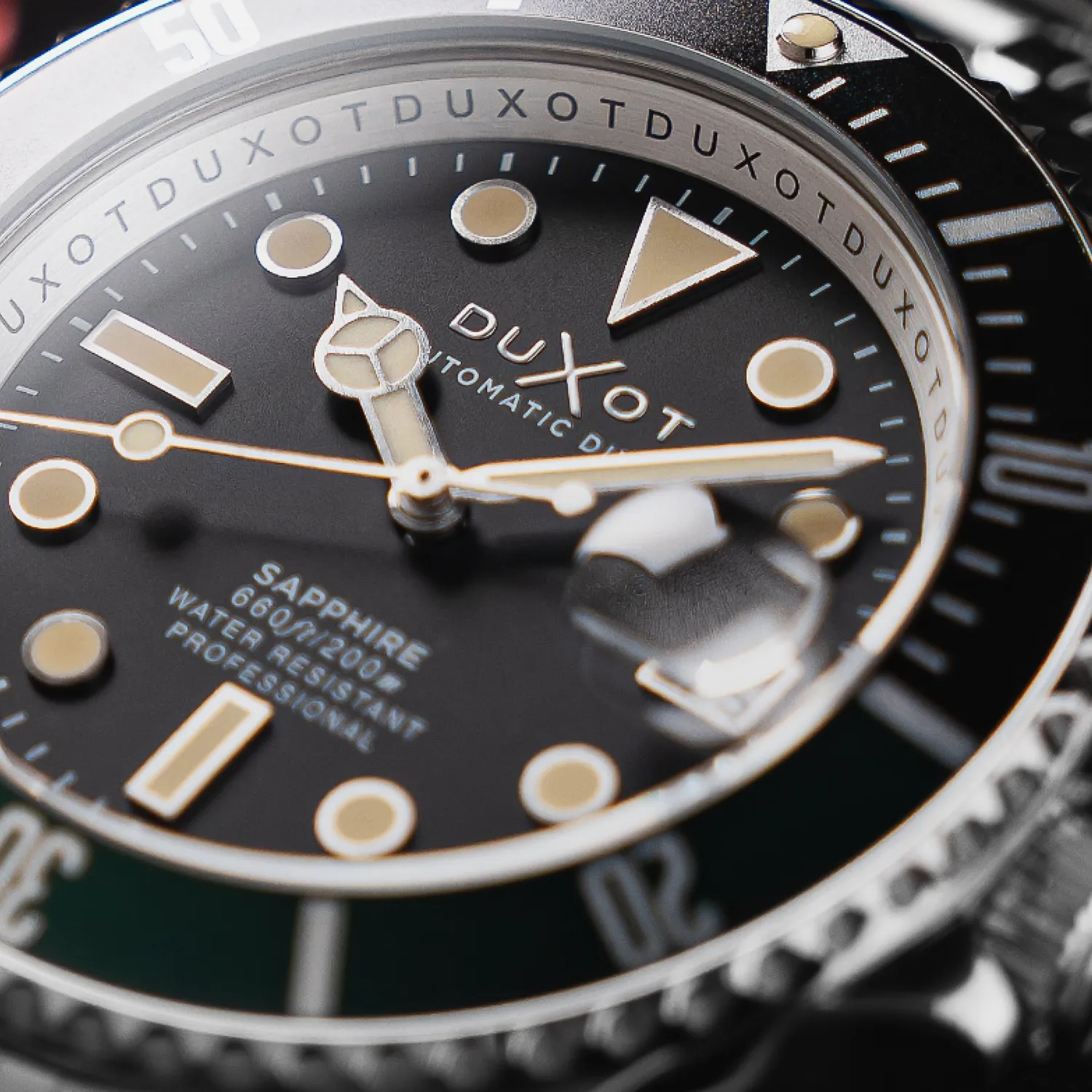 Duxot Atlantica Diver Automatic Pitch Black dykkerklokke