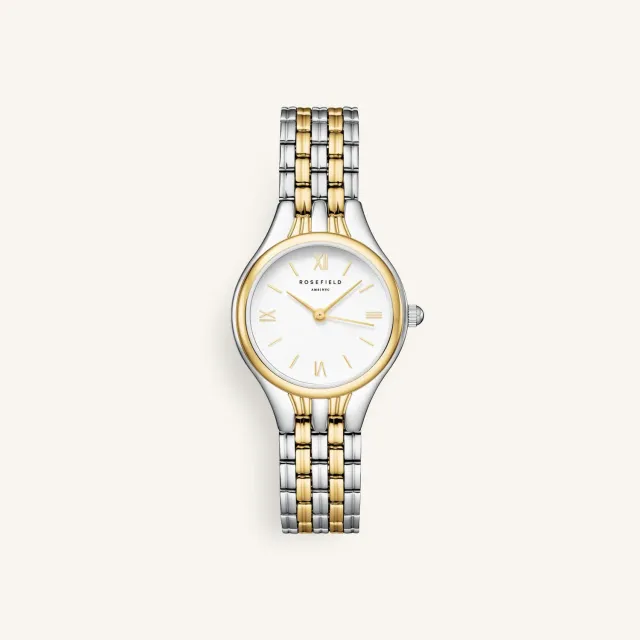 Rosefield Muse Silver Gold klokke tofarget uten gravering