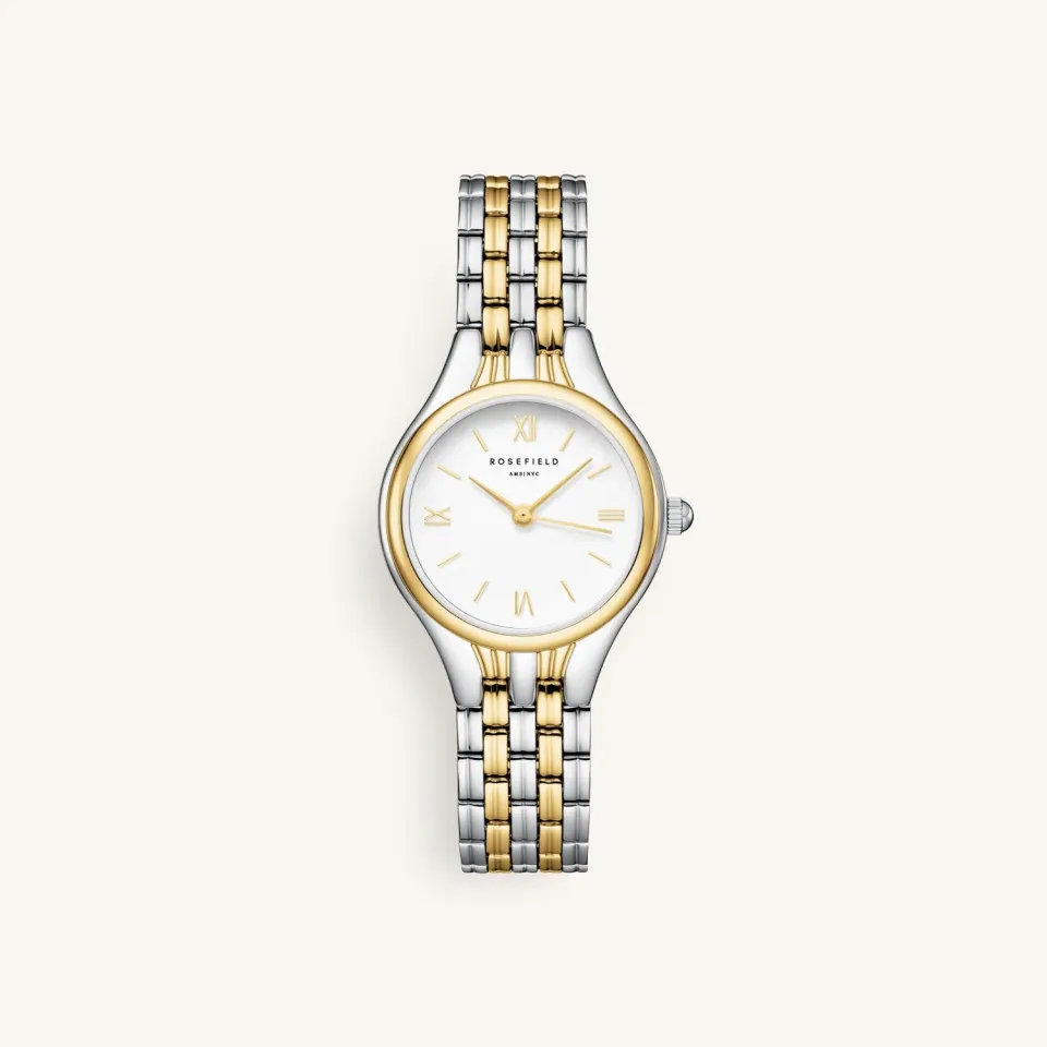 Rosefield Muse Silver Gold klokke tofarget uten gravering