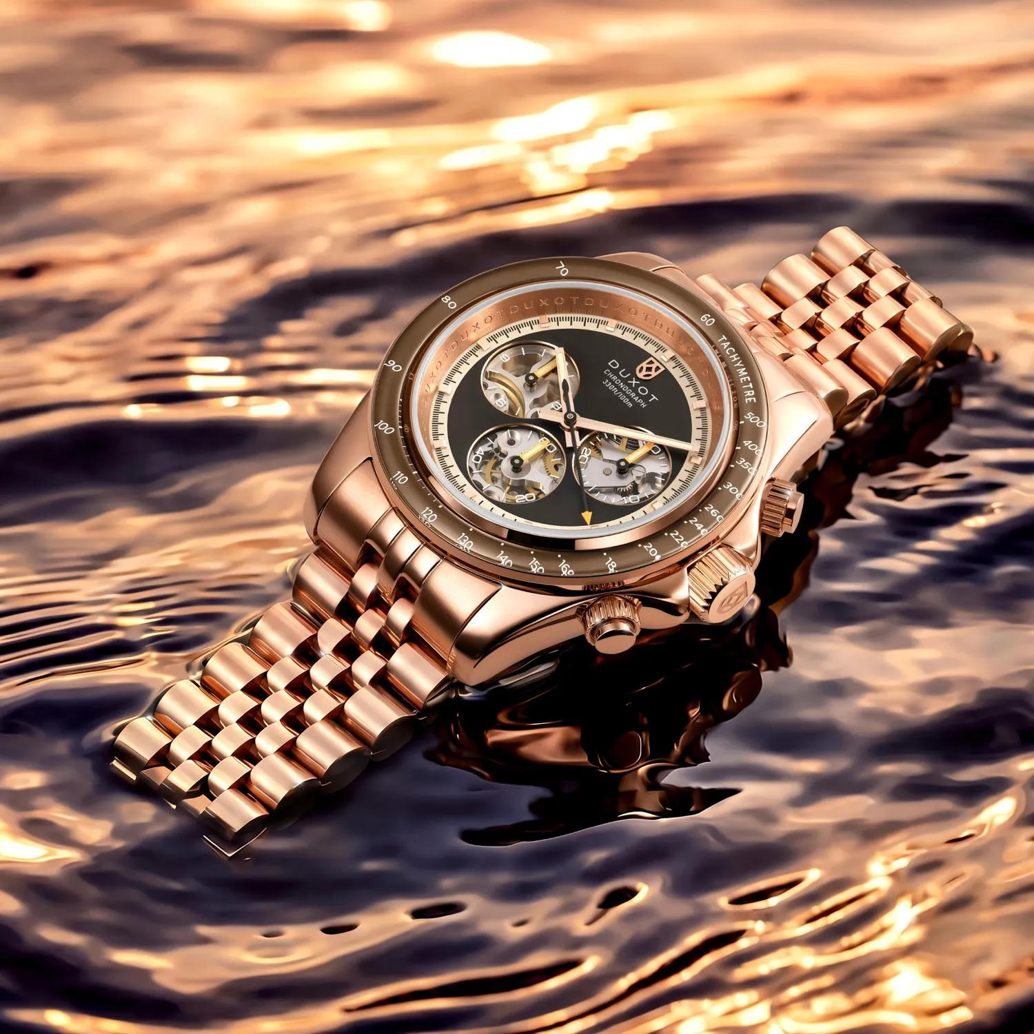 Duxot Accelero Bourbon Charm automatisk kronografklokke
