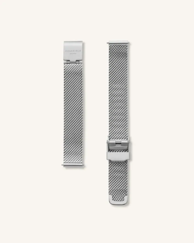 Rosefield Mesh Silver rem 14 mm sølv Boxy XS