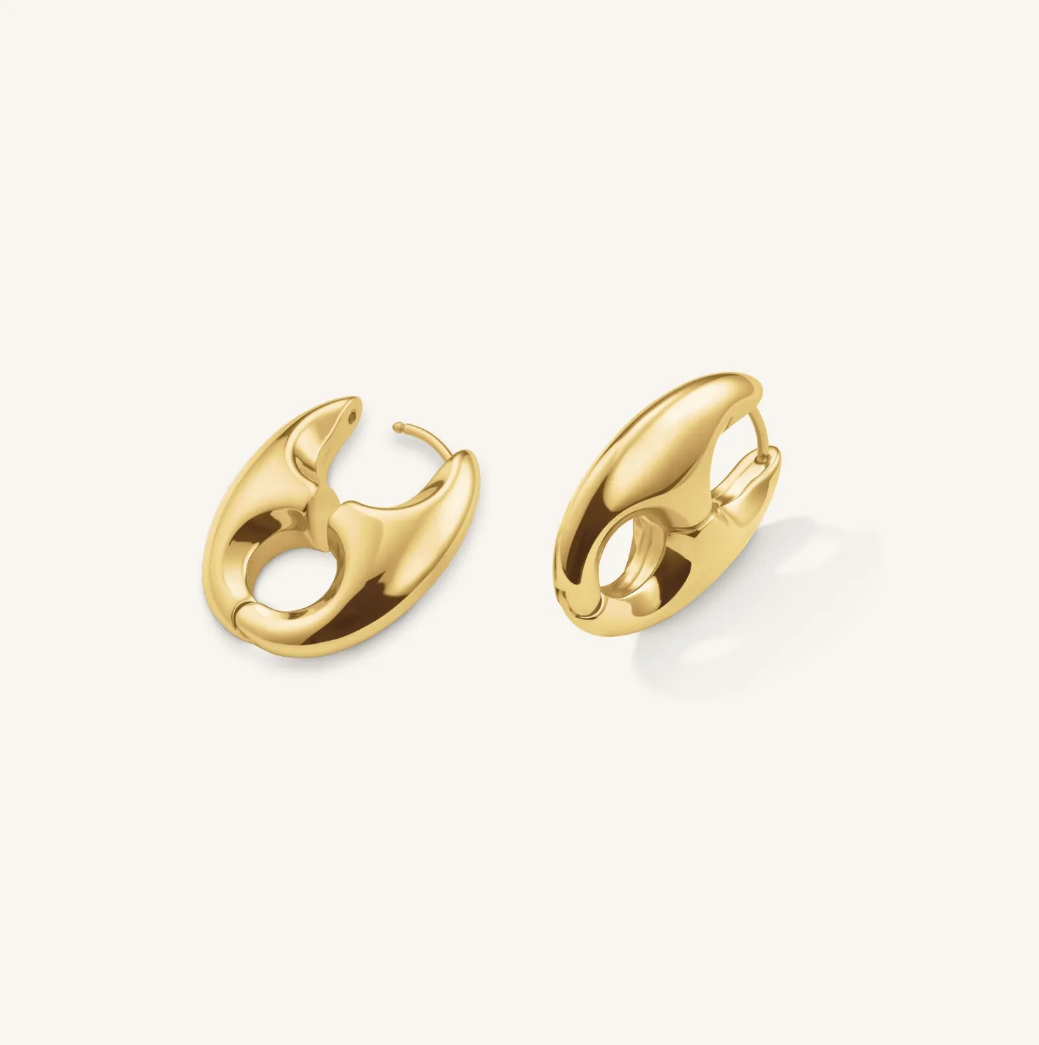 Rosefield Essentials Coffee Bean Earrings øredobber gull