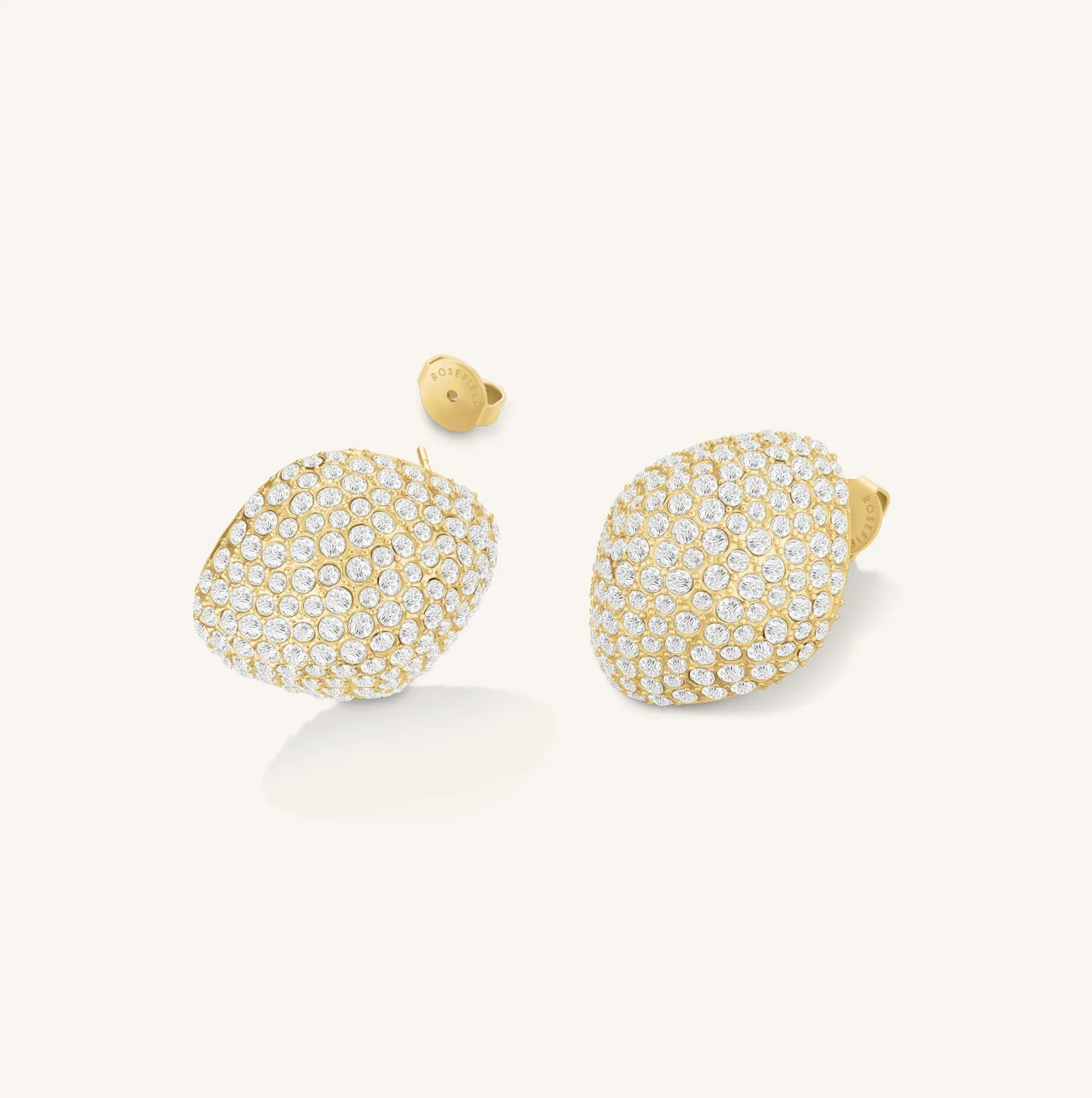 Rosefield Pave Studs ørestikker gullfarget