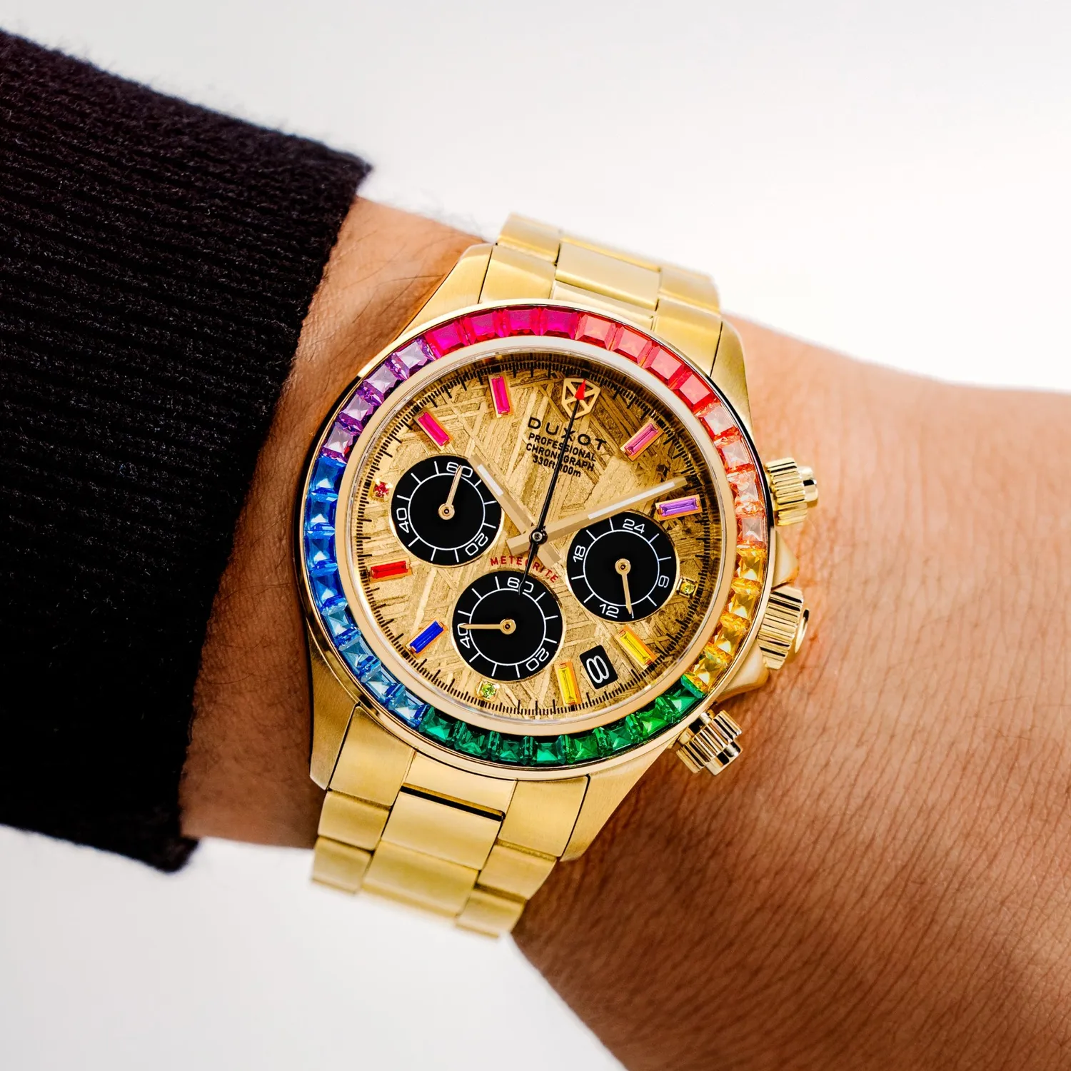 Duxot Accelero Meteorite klokke Gold Meteorite 39 mm