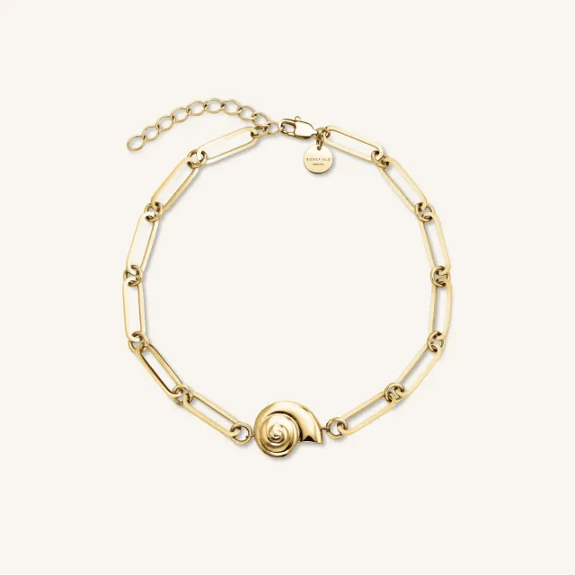 Rosefield Shell armbånd gull 16,5–19,5 cm