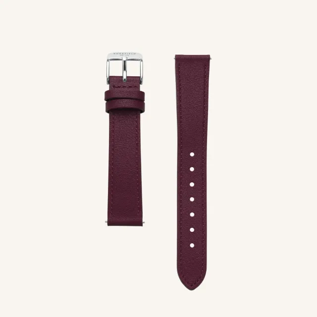 Rosefield Heirloom Burgundy Leather Strap klokkereim 16 mm lær