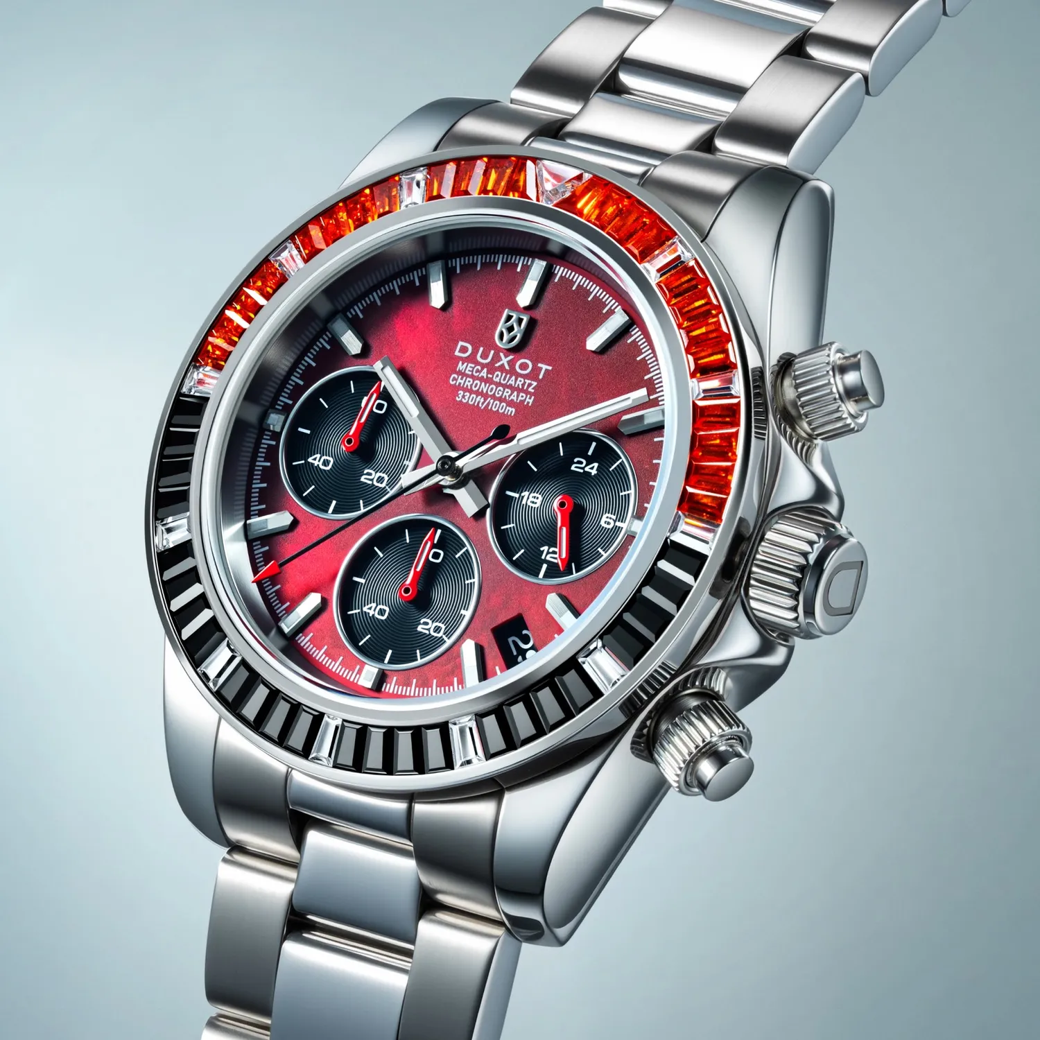 Duxot Accelero Pearl Red kronografklokke
