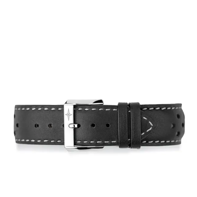 DAVOSA Calfskin Leather klokkerem svart 22 mm rallye