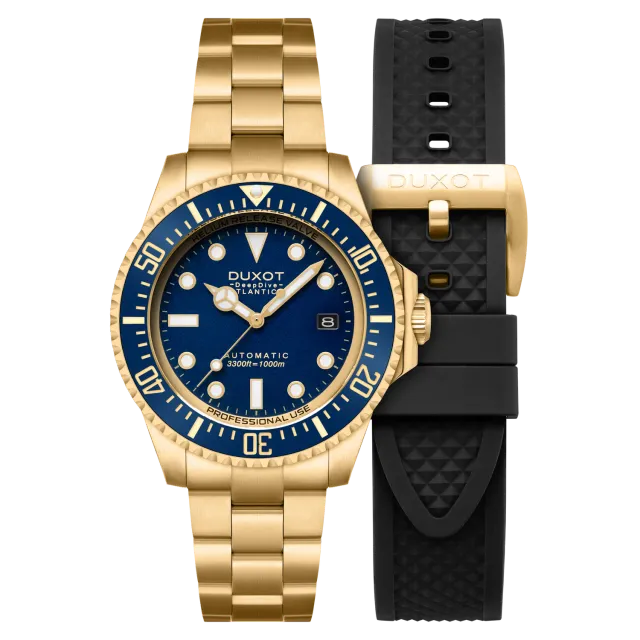 Duxot Atlantica Deep Dive Automatic Limited Edition klokke Deep Blue 100 ATM