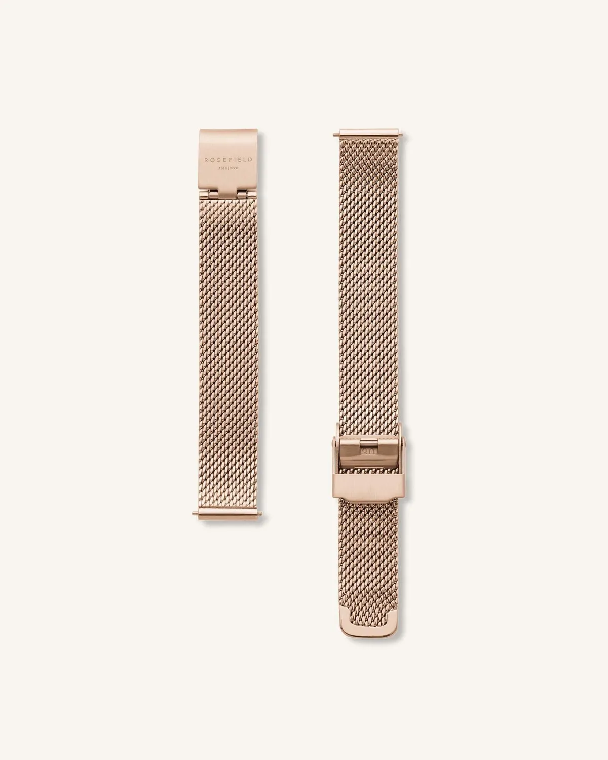 Rosefield Small Edit klokke 26 mm roségull – hvit urskive