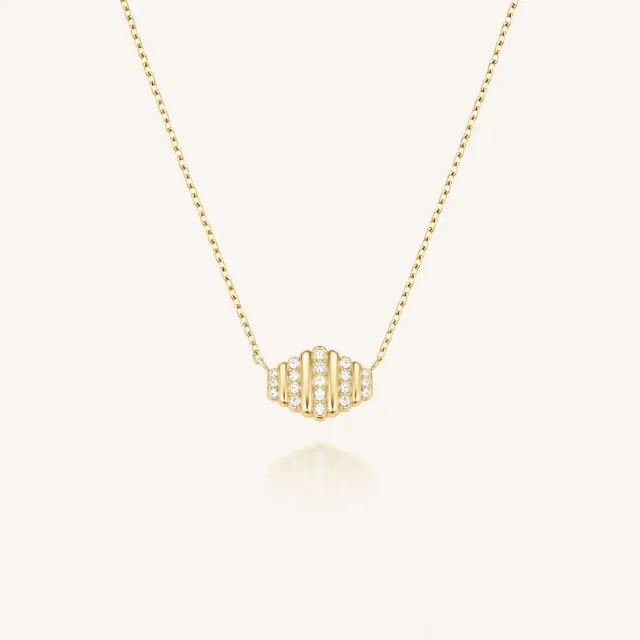 Rosefield Striped Necklace halskjede gull