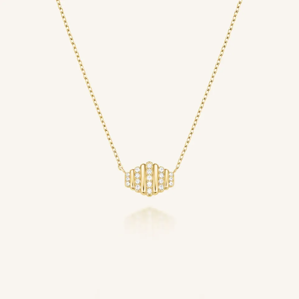 Rosefield Striped Necklace halskjede gull