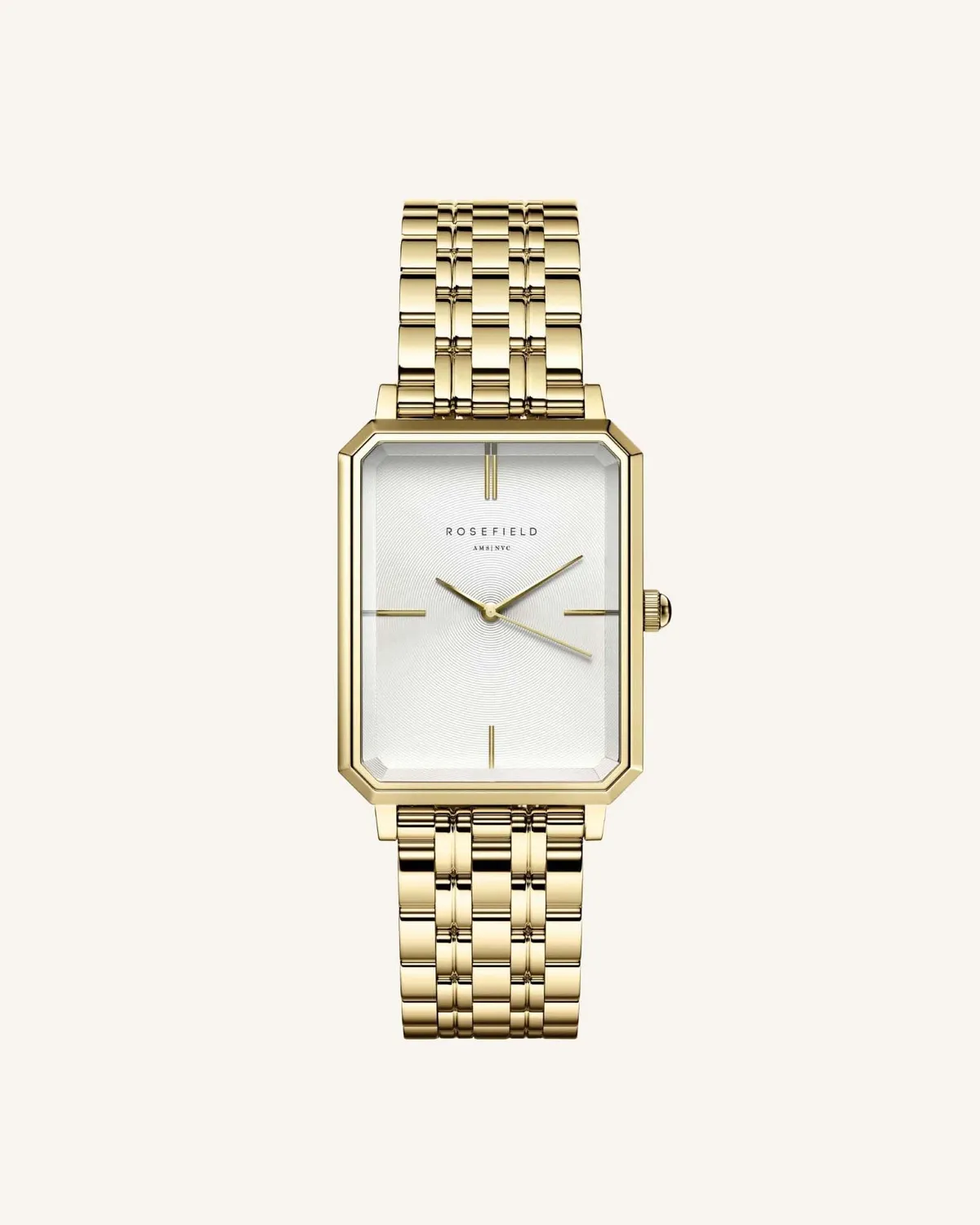Rosefield Gold Steel Strap klokkerem gull 22 mm