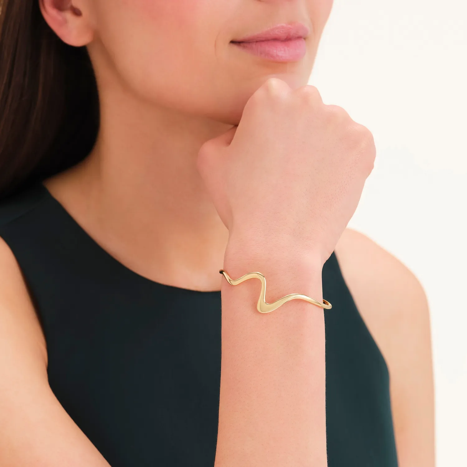 Rosefield Essentials Wave Bangle armring gull