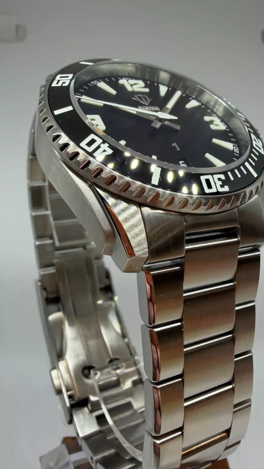 PUR 1 Sort Klassisk klokke hvite index keramisk bezel
