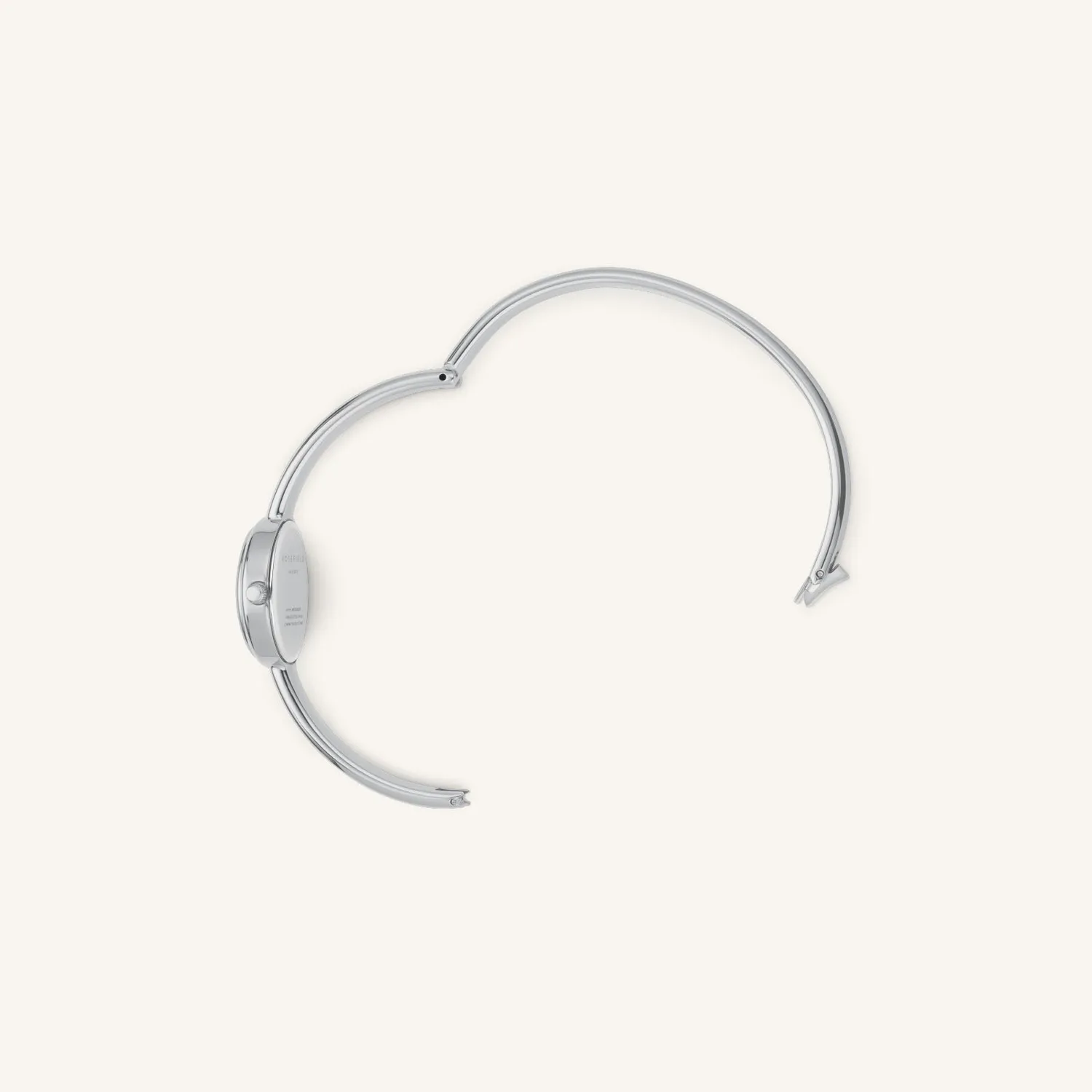 Rosefield Studio Bangle S Silver klokke sølv hvit perlemor