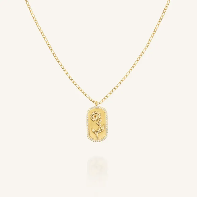 Rosefield Daisy Amulet halskjede gull 65–69 cm